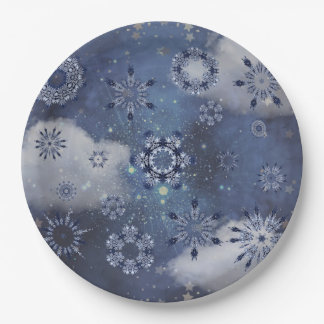Prato De Papel Neve Azul
