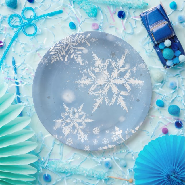 Prato De Papel Neve de Natal Maravilhosa (Festa)