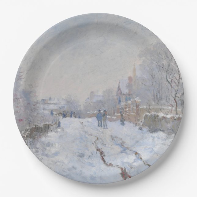 Prato De Papel Neve na Argentina (por Claude Monet) (Frente)