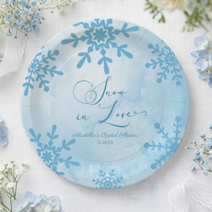 Prato De Papel Neve No Amor Casamento de Inverno Maravilhoso Chá