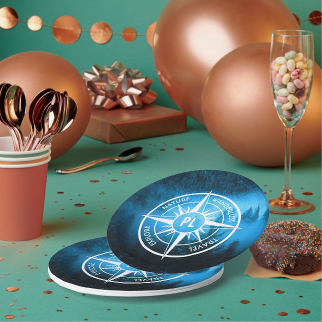 Prato De Papel Névoa emblem monograma em estrela de pântano (Múltiplo)