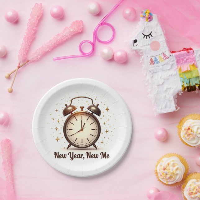 Prato De Papel New Year New Me Plates (Festa)
