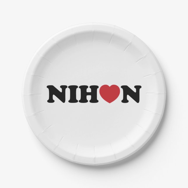 Prato De Papel Nihon Love Heart (Frente)