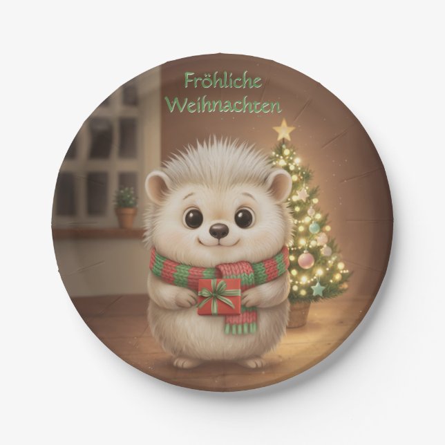 Prato De Papel Niko mit grünem Weihnachtsgruß (Frente)