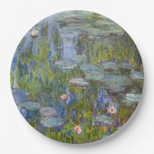 Prato De Papel Ninféias de Claude Monet 1915 Arte Impressionista