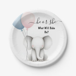 Prato De Papel No Big Zoo Baby White Elephant Birth Reveal