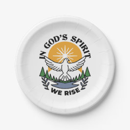 Prato De Papel No espírito de Deus que levanta - fé e liberdade