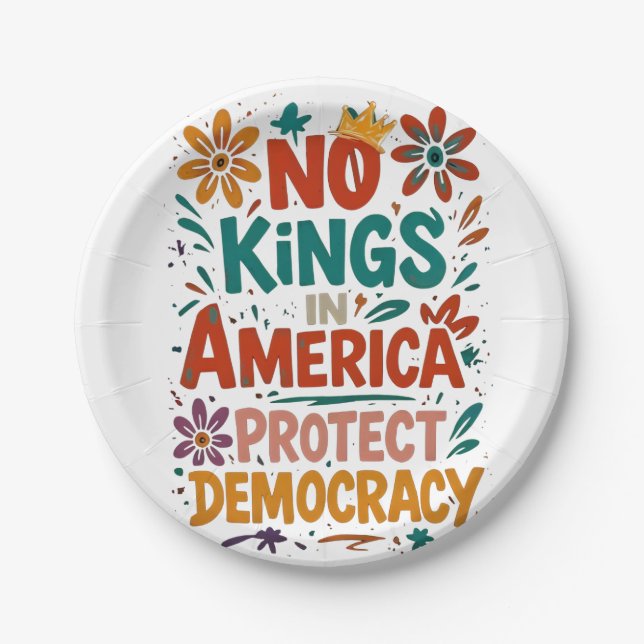 Prato De Papel No King In America American Democracy  (Frente)