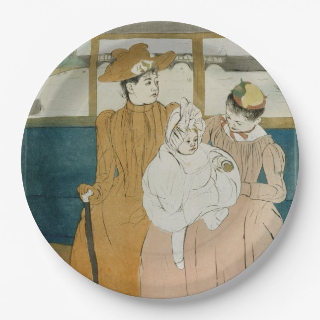 Prato De Papel No Omnibus por Mary Cassatt (Frente)