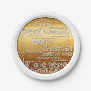 Prato De Papel Noel Paper Plate da Navidad Internacional de Natal