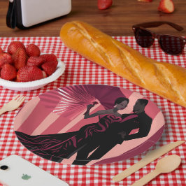 PRATO DE PAPEL NOIR ELEGANCE-RED #1