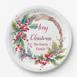 Prato De Papel Noite de Natal personalizado