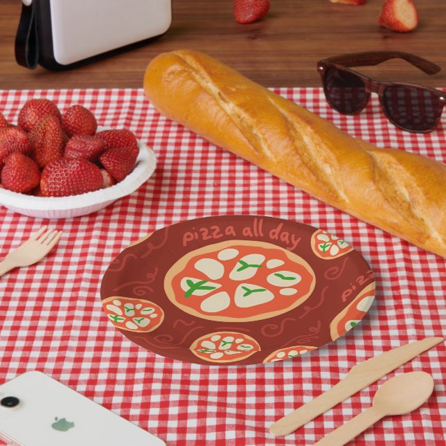 Prato De Papel Noite italiana divertida (Piquenique)