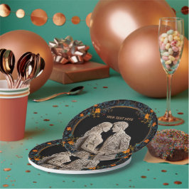 Prato De Papel Noiva & Noivo Casamento Personalizado