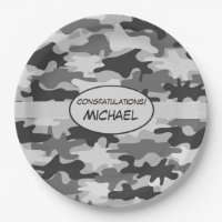 Nome cinzento dos parabéns da camuflagem