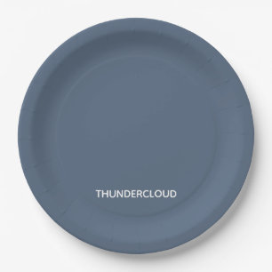 Prato De Papel Nome da Cor da cinza Azul da Thundercloud