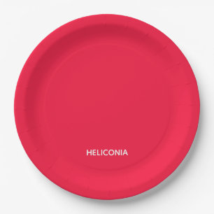 Prato De Papel Nome da cor vermelha de Heliconia