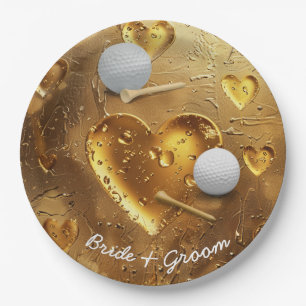 Prato De Papel Nome da noiva de Golf com bola de golfe