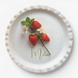 Prato De Papel Nome de Folha de Flor de Ramalhete de Morango Pers