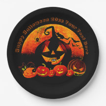 Nome do Halloween Ano 20xx Glow Pumpkin Cat Web 9"