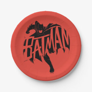 Prato De Papel Nome do Pincel Batman Ink