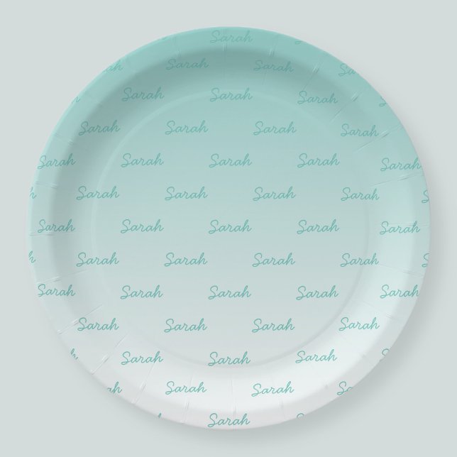 Prato De Papel Nome editável simples | Editável qualquer Ombro de (Criador carregado)