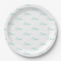 Nome Elegante Verde Verde Azul Personalizado