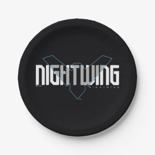 Prato De Papel Nome Hi-Tech Nightwing Gráfico