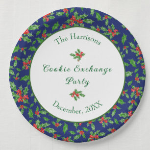 Prato De Papel Nome Personalizado da Parte de Troca de Cookies de