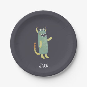 Prato De Papel Nome personalizado da tomada monster
