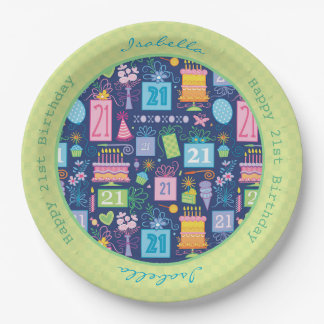 Prato De Papel Nome Personalizado do Cupcake de Bolo de aniversár