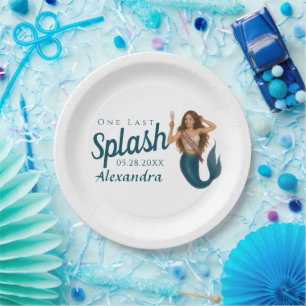 Prato De Papel Nome Personalizado Sereia Bachelorette