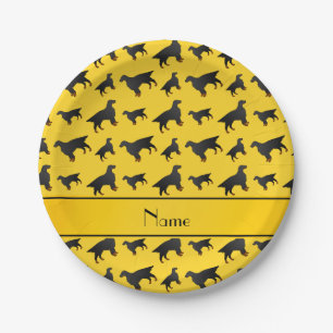 Prato De Papel Nome personalizado "yellow gordon setter dog"