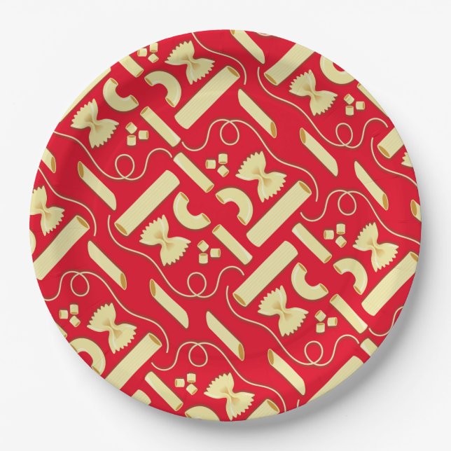 Prato De Papel Noodles Pasta Kid Party - primeiro aniversario Ita (Frente)