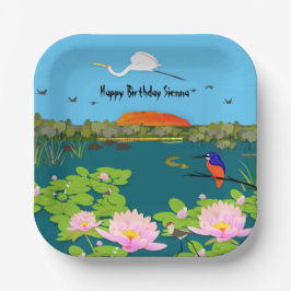 Prato De Papel Norte de paisagem tropical australiana colorida