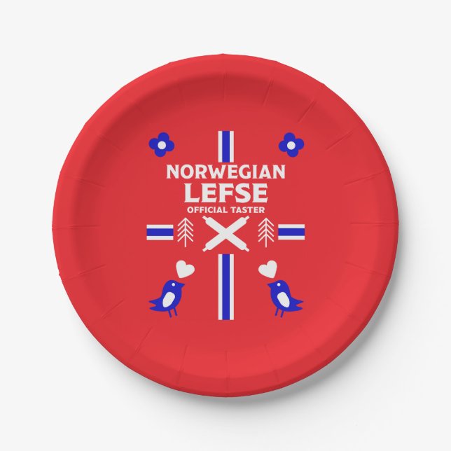 Prato De Papel Norueguês - Esquerda Flatpão Apron (Frente)