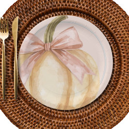 Prato De Papel Nossa Pequena Abóbora no Caminho Chá de fraldas