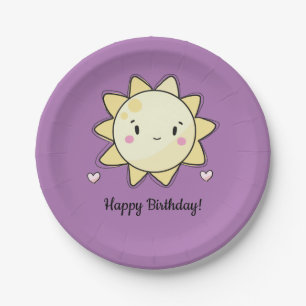 Prato De Papel Nossa Pequena e Feliz Prata de Aniversário