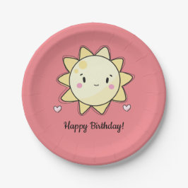 Prato De Papel Nossa Pequena e Feliz Prata de Aniversário