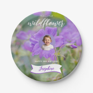 Prato De Papel Nossa Pequena Flor Silvestre Foto Personalizada de