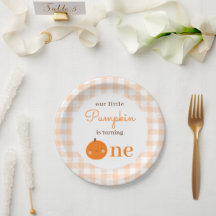 Nossa Pequena rua Pumpkin Laranja Cai Primeiro Ani