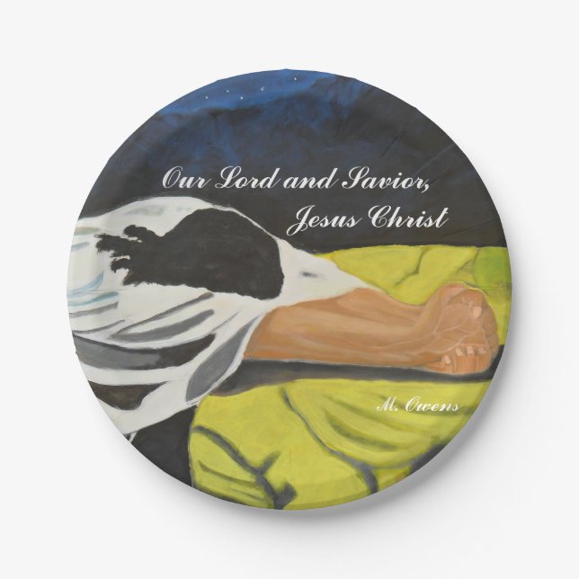 Prato De Papel Nosso Senhor e Salvador, Cristos de Jesus (Frente)