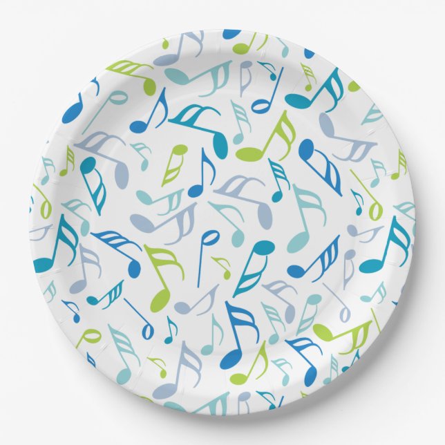 Prato De Papel Notas de Música (Frente)