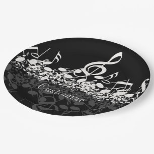 Prato De Papel Notas de música nada, mas tremendas