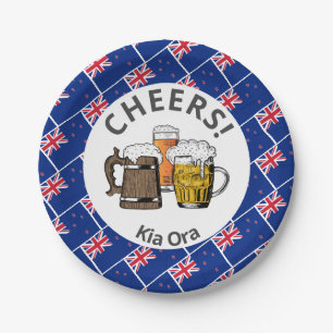 Prato De Papel NOVA ZEALAND Cheers Kia Ora Beer