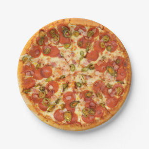 Prato De Papel Novidade Legal e divertida Comida da festa Pizza G