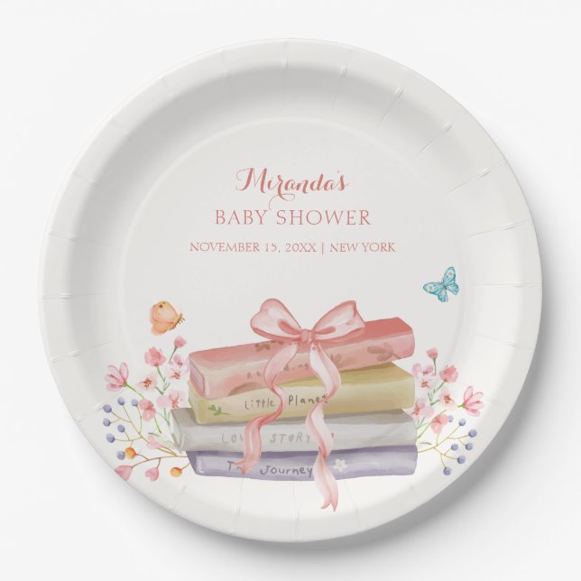 Prato De Papel Novo capítulo sobre o Chá de fraldas do livro de A (Frente)