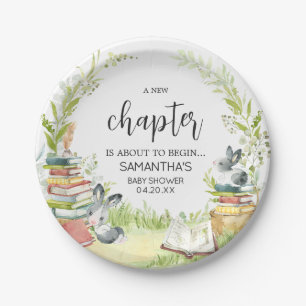 Prato De Papel Novo Chá de fraldas de Capítulo do Storybook