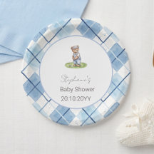 Novo no Clube de Golfe Urso Chuveiro de Bebê Azul