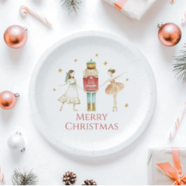 Prato De Papel Noz-cracker de inverno Natal